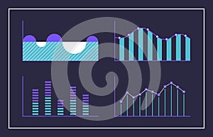 Modern infographic design chart set