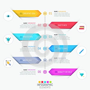 Modern infographic design template