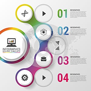 Modern infographic design template. Vector illustration. Can be used for diagram, banner, number options, workflow layout, step up