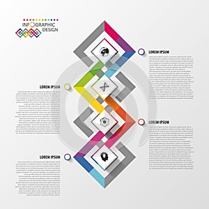 Modern infographic option design. Colorful abstract template. Vector illustration