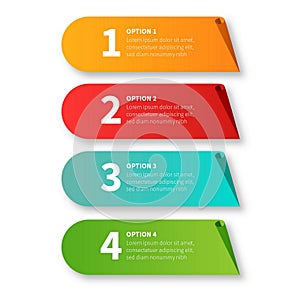 modern infographic steps pack with papercut design