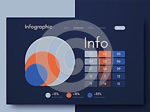 Modern infographic vector elements for business brochures. Use in website, corporate brochure, advertising and marketing