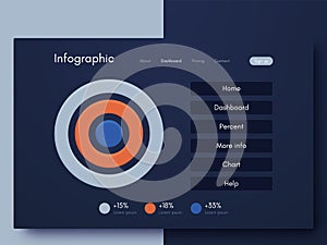 Modern infographic vector elements for business brochures. Use in website, corporate brochure, advertising and marketing