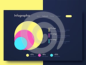 Modern infographic vector elements for business brochures. Use in website, corporate brochure, advertising and marketing