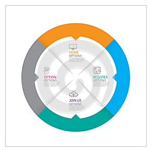 Modern infographics options banner. Vector.