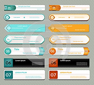 Infografiky možnosti reklamní formát primárně určen pro použití na webových stránkách. vektor ilustrace. plechovka být použitý rozmístění, číslo možnosti návrh internetových stránek 