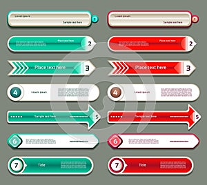 Infografica opzioni formato pubblicitario destinato principalmente all'uso sui siti web. vettore illustrazioni 