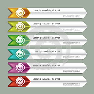 Modern infographics options banner.