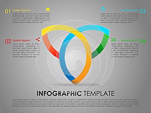 Modern infographics options template vector with colorful triangle. Can be used for web design, brochure, presentations and