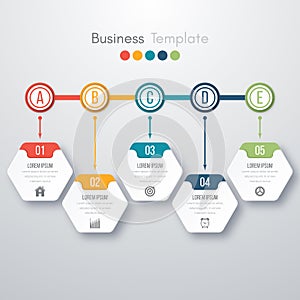 Modern infographics process template