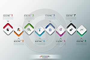 Modern Infographics Process Template