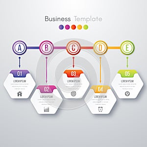 Modern infographics process template