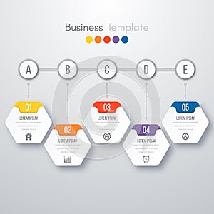 Modern infographics process template