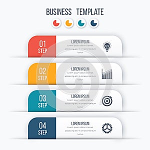 Modern infographics template with 4 options.