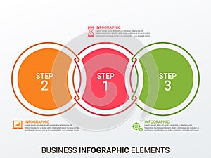 Modern Infographics Template. Vector infographic element. - Vector