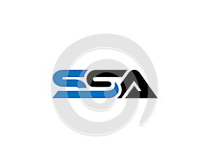 Modern Initial SSA Logo Design photo