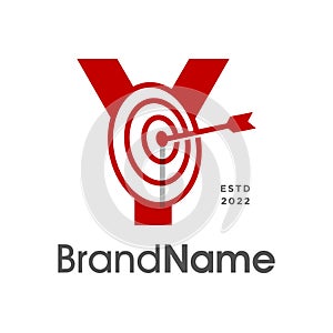 Modern Initial Y Bow Target Logo