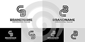 Modern Initials CB Logo, suitable for business with CB or BC initials