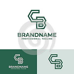 Modern Initials CB Logo, suitable for business with CB or BC initials