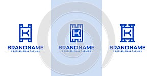 Modern Initials HK Logo, suitable for business with HK or KH initials