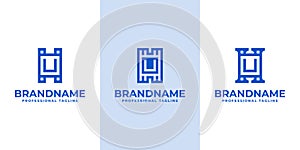 Modern Initials HU Logo, suitable for business with HU or UH initials photo