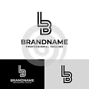 Modern Initials LB Logo, suitable for business with LB or BL initials