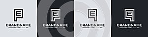 Modern Initials PE and QE Logo, suitable for business with PE, EP, QE, or EQ initials photo