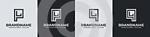 Modern Initials PL and QL Logo, suitable for business with PL, LP, QL, or LQ initials photo