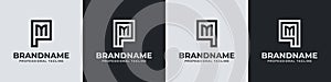 Modern Initials PM and QM Logo, suitable for business with PM, MP, QM, or MQ initials photo