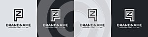 Modern Initials PZ and QZ Logo, suitable for business with PZ, ZP, QZ, or ZQ initials