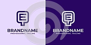 Modern Initials QE and EQ Logo, suitable for business with QE or EQ initials photo