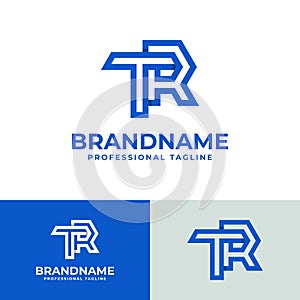 Modern Initials TR Logo, suitable for business with TR or RT initials