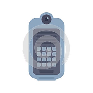 Modern intercom system displaying buttons for communication