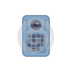 Modern intercom system featuring keypad and camera for secure access control