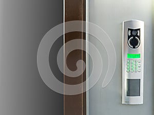 Modern intercom system with numeric keypad