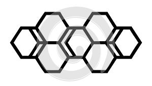 Modern Interconnected Hexagon Pattern Vector Background, vector design Generative AI