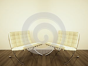 Modern interior with 3d rendering