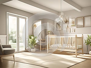 modern interior design. 3 d illustration AI generated