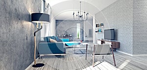 Modern interior design of apartment
