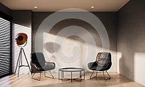 Modern interior design background, living room ideas, modern loft style, 3D render
