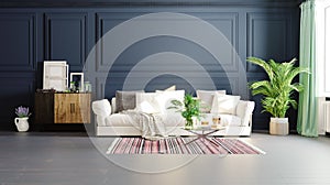 Modern interior design. Decorative background of a house, apartment, office or hotel.