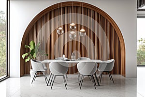 Modern Interior Design Dining Room for Relaxed Dining. AI Generated