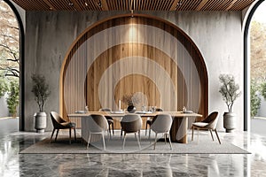 Modern Interior Design Dining Room for Relaxed Dining Experiences. AI Generated