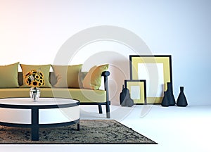 Modern interior design of living room