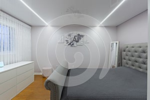 Modern interior master bedroom design