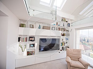 Modern interior of new beautiful smart house