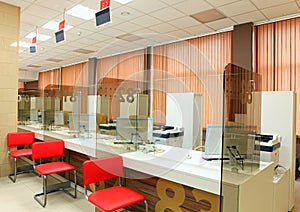 Modern interior of public office