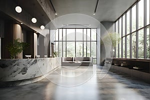 Modern interior of the reception, Generative AI 1