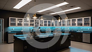 modern interior science lab with lighting from gateway