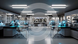 modern interior science lab with lighting from gateway